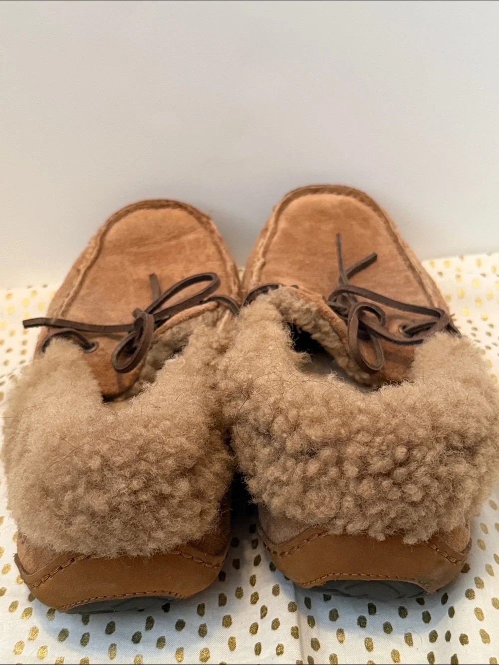 UGG Chestnut Suede Moccasin Slippers